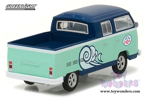Greenlight - Volkswagen Type 2 Double Cab Pickup "Doka" Hawaii Surf Shop (1976, 1/64 scale diecast model car, Turquoise/Blue) 29894/48
